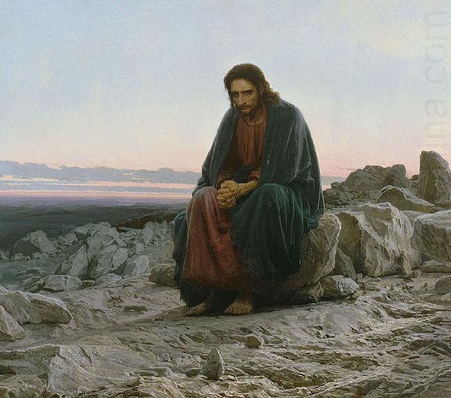 Christ in the desert,, Ivan Kramskoi